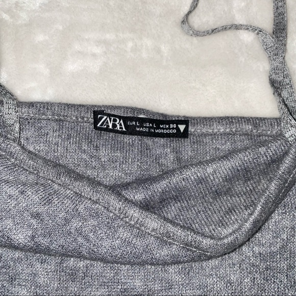 GREY CROPPED TANK TOP - Picture 6 of 6